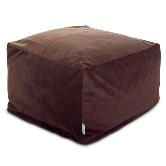 Chocolate Velvet Large Ottoman