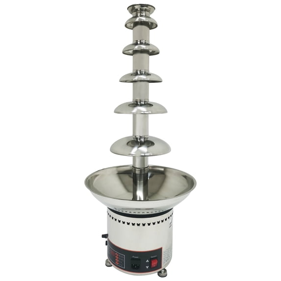 Chocolate Waterfall Fountain 6 Tiers Digital Display Button 180W Stainless Steel Wedding Party Birthday Party