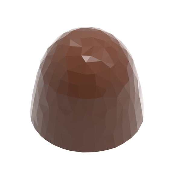 Chocolate World 12056 Clear Polycarbonate Candy Mold with 21 Faceted-Mound Cavities 29mm Diameter x 25mm High