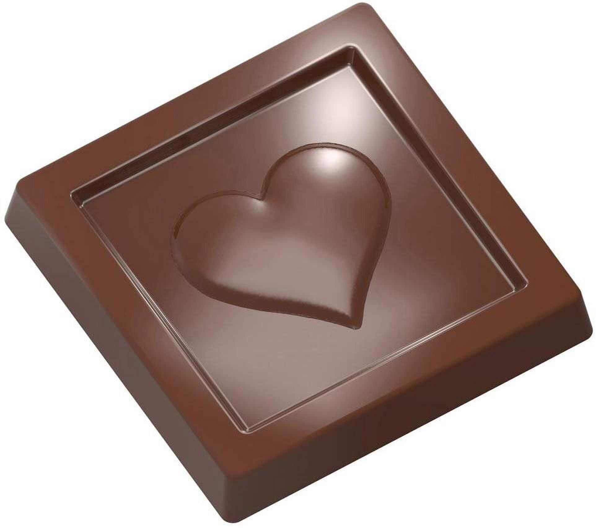 Chocolate World CW1146 Polycarbonate Glossy Heart Chocolate Mold 