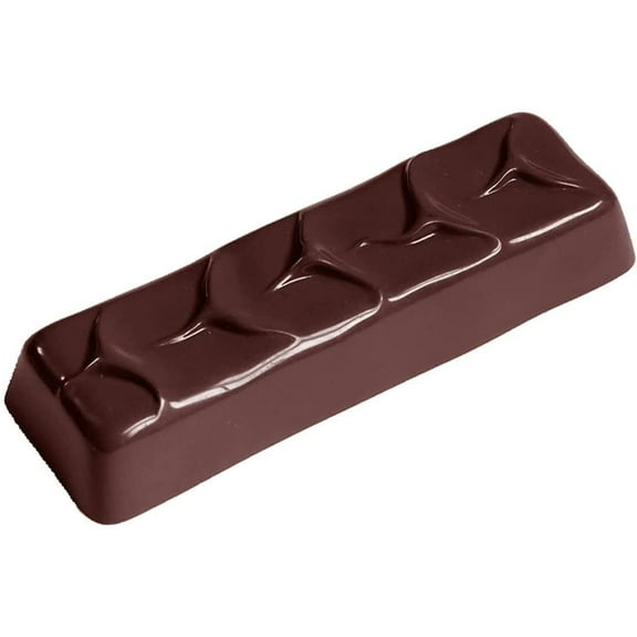 Chocolate World CW2363 Polycarbonate Candy Mold with 15 Enrobed-Bar Cavities, Each 26mm x 84mm x 20mm High