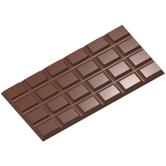Chocolate World CW2438 Polycarbonate Candy Mold with 3 Tablet Cavities, Each 77mm x 156mm x 6mm High
