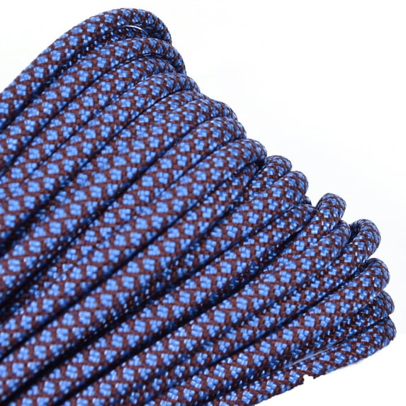 Chocolate and Tarheel Blue Diamonds Color - Bored Paracord Brand
