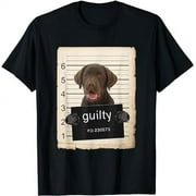 Chocolate lab Labrador Dog mug shot bad dog T-Shirt