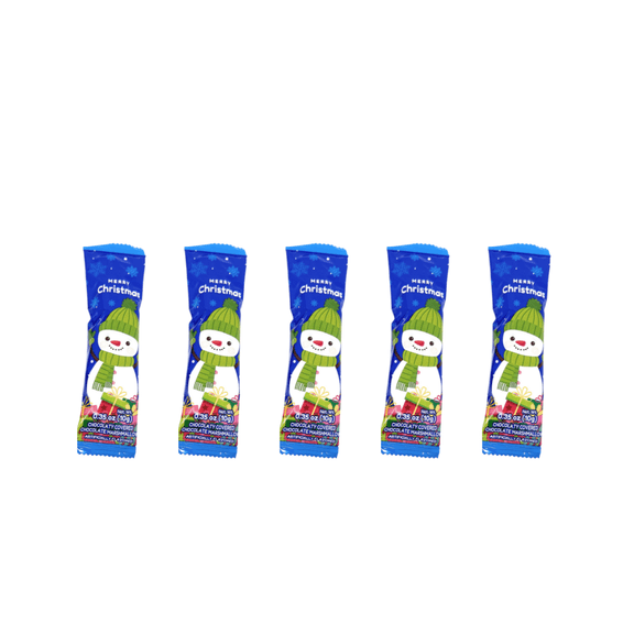Chocolatey Covered Marshmallow Snowmen (1 Box, 5Pcs Total) Candy Chocolate Party and Coffee Bulk Treats Christmas Favors Birthday Goody Filler Stocking Stuffer Gift Pack Supplies