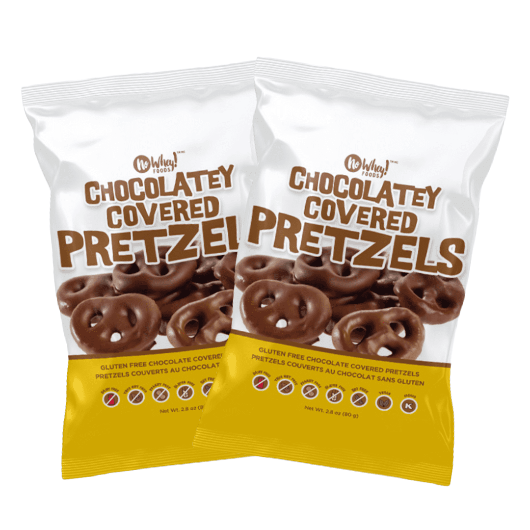 Vegan, Gluten Free, Nut Free Chocolatey Pretzels (2 Pack) Dairy
