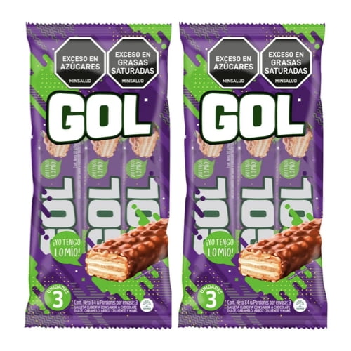 Chocolatina Gol Wafer Cookies with Caramel 6 Pack (28g Each) | Chocolate-Covered Treat from Colombia | Crispy, Creamy, Irresistible!