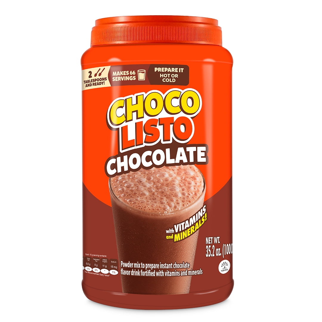 Chocolisto Instant Chocolate Powder Drink Jar, 35.2 oz - Walmart.com