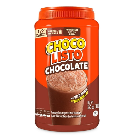 Chocolisto Instant Chocolate Powder Drink Jar, 35.2 oz