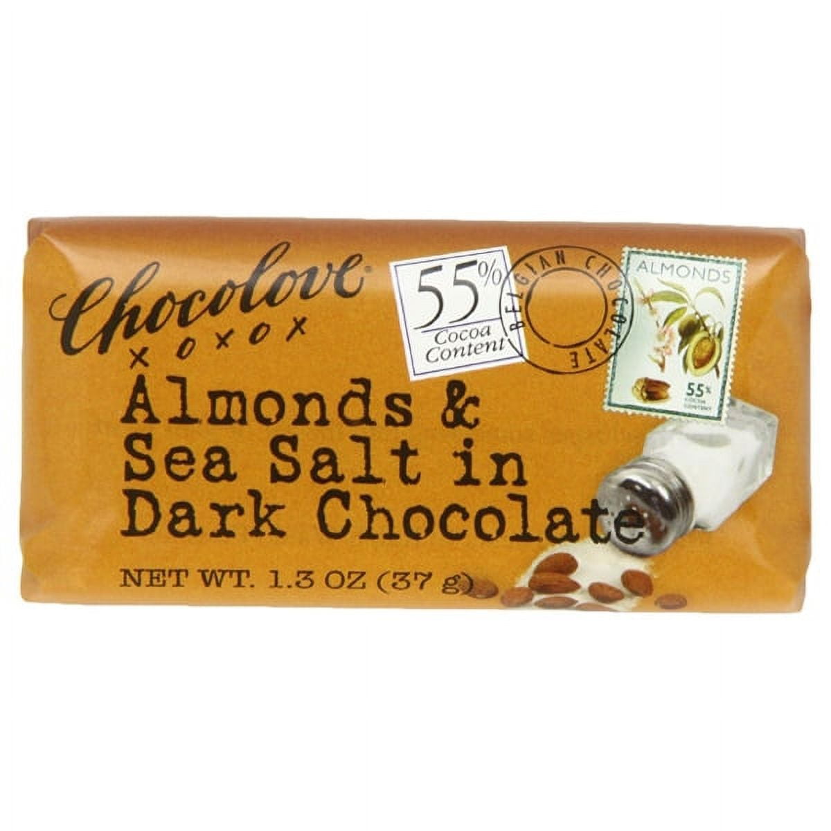 Chocolove Almond and Seasalt in Dark Chocolate Mini Bar 1.3 Oz Pack of 12