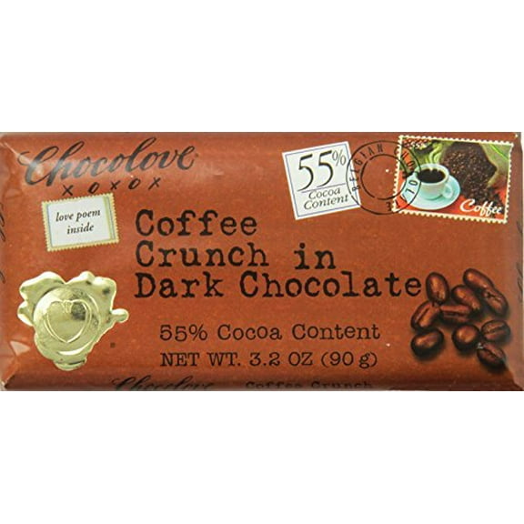 Chocolove Coffee Crunch in Dark Chocolate, 3.2 Ounce (Pack of 12) by Chocolove