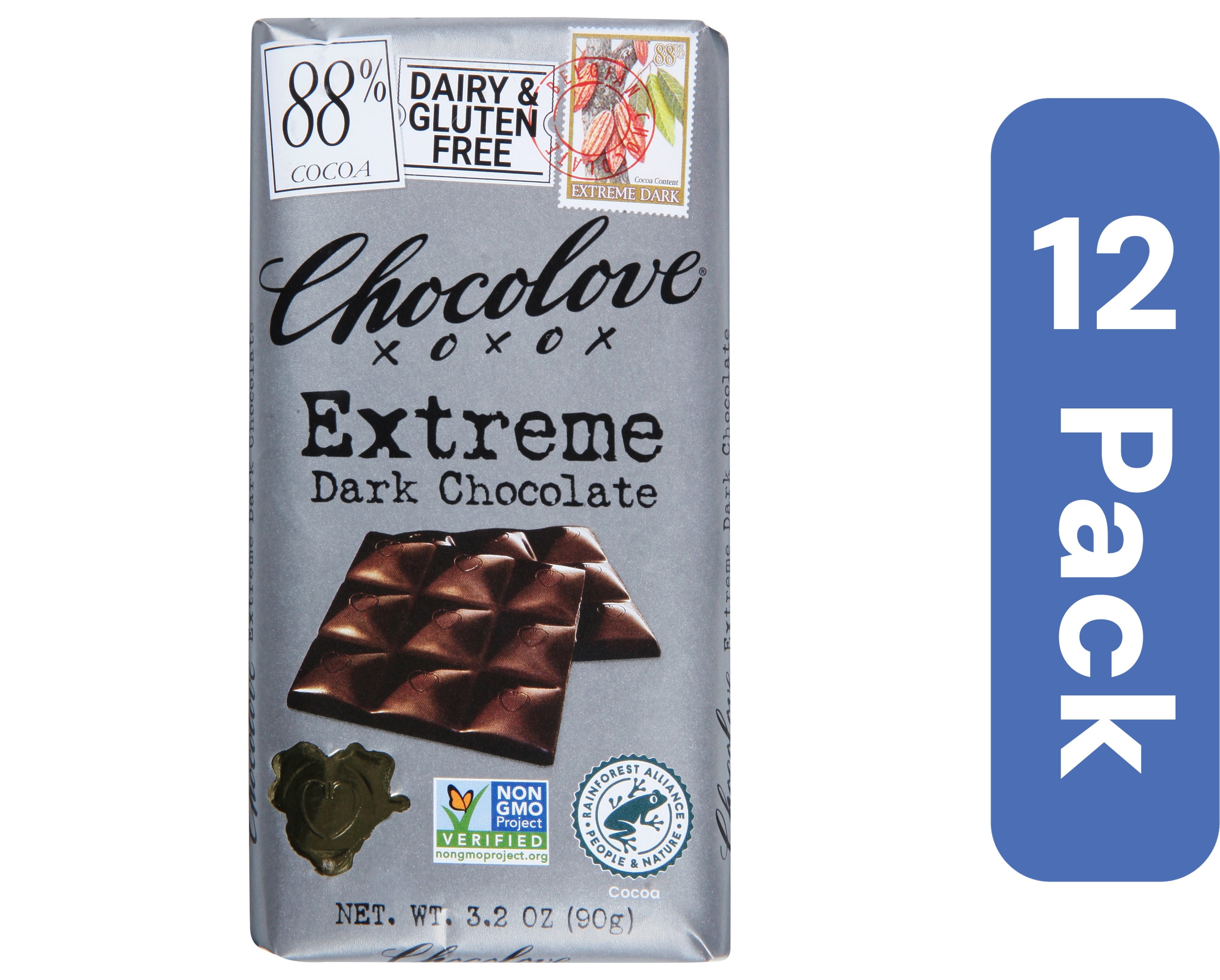Chocolove Dark Chocolate Bar 3.2 oz (Pack Of 12)