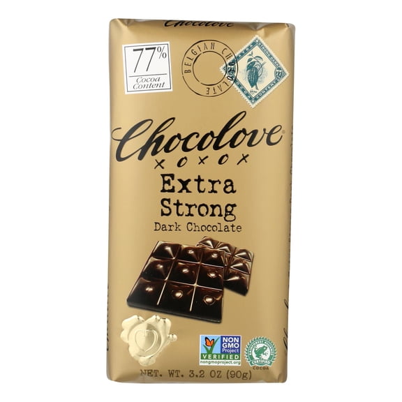 Chocolove Dark Chocolate Bar Extra Strong 3.2 oz