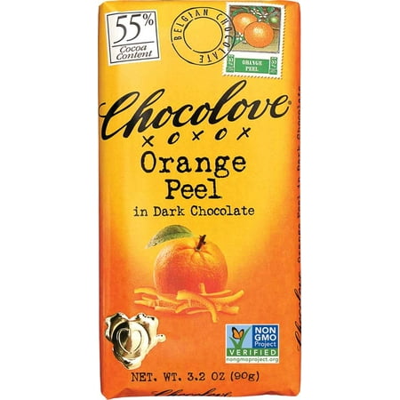 Chocolove - Dark Chocolate Bars Box Orange Peel - 12 Bars Pack Of 12