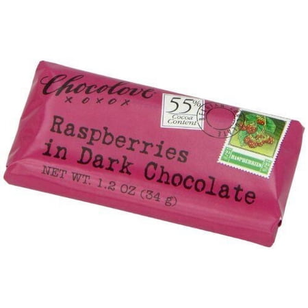 Chocolove - Dark Chocolate Mini Bars Box Raspberries - 12 Mini Bar(s) Pack Of 12