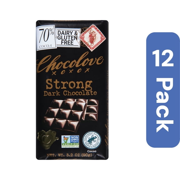 Chocolove Dark Strong Chocolate Bar 3.2 oz (Pack Of 12)
