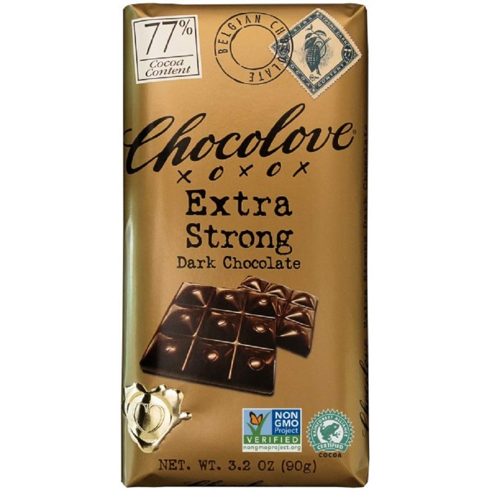 Chocolove Natural Dark Chocolate Extra Strong 3.2Oz / 90gr | 12 Bars