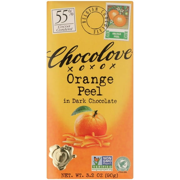 Chocolove Orange Peel In Dark Chocolate , 3.2 OZ