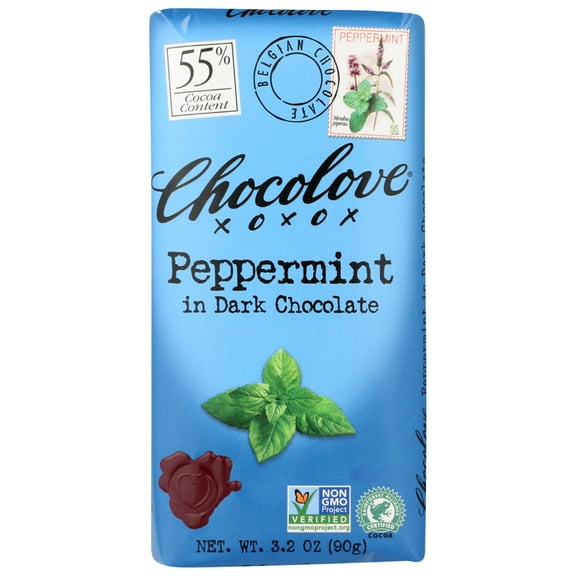 Chocolove Peppermint In Dark Chocolate , 3.2 Oz, 2