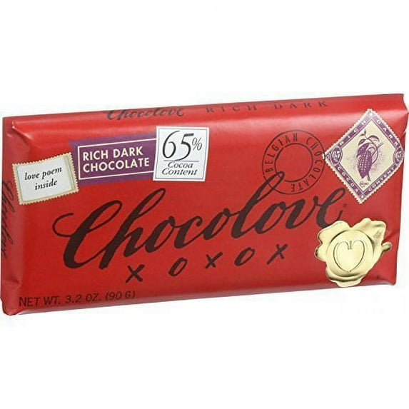Chocolove Premium Chocolate Bars, Dark (65%) Rich Chocolate, 3.2-Ounce Bars (Pack of 12) ( Value Bulk Multi-pack)