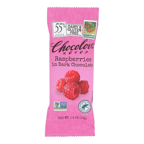 Chocolove Raspberries In Dark Chocolate , 1.2 Oz