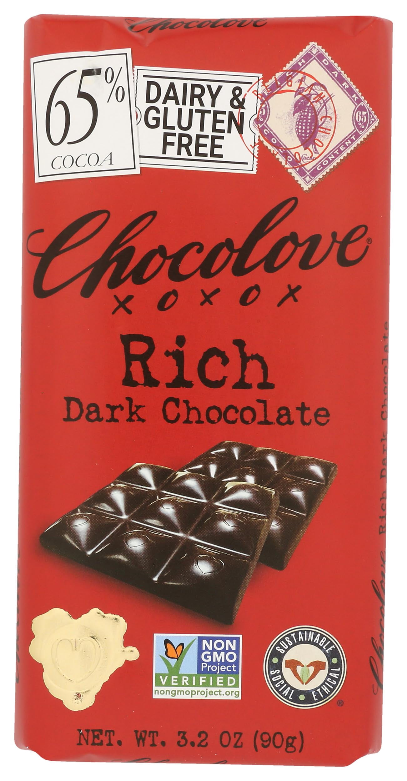 Chocolove Rich Dark Chocolate Bar (12x3.2 Oz) main image 1