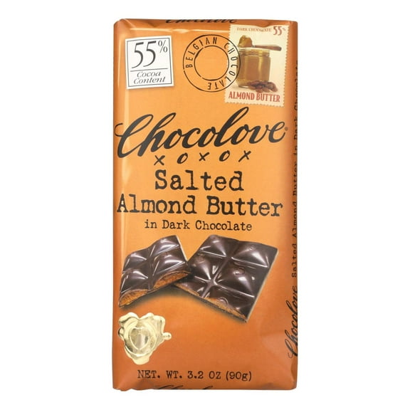 Chocolove Salted Almond Butter In Dark Chocolate , 3.2 Oz, 0