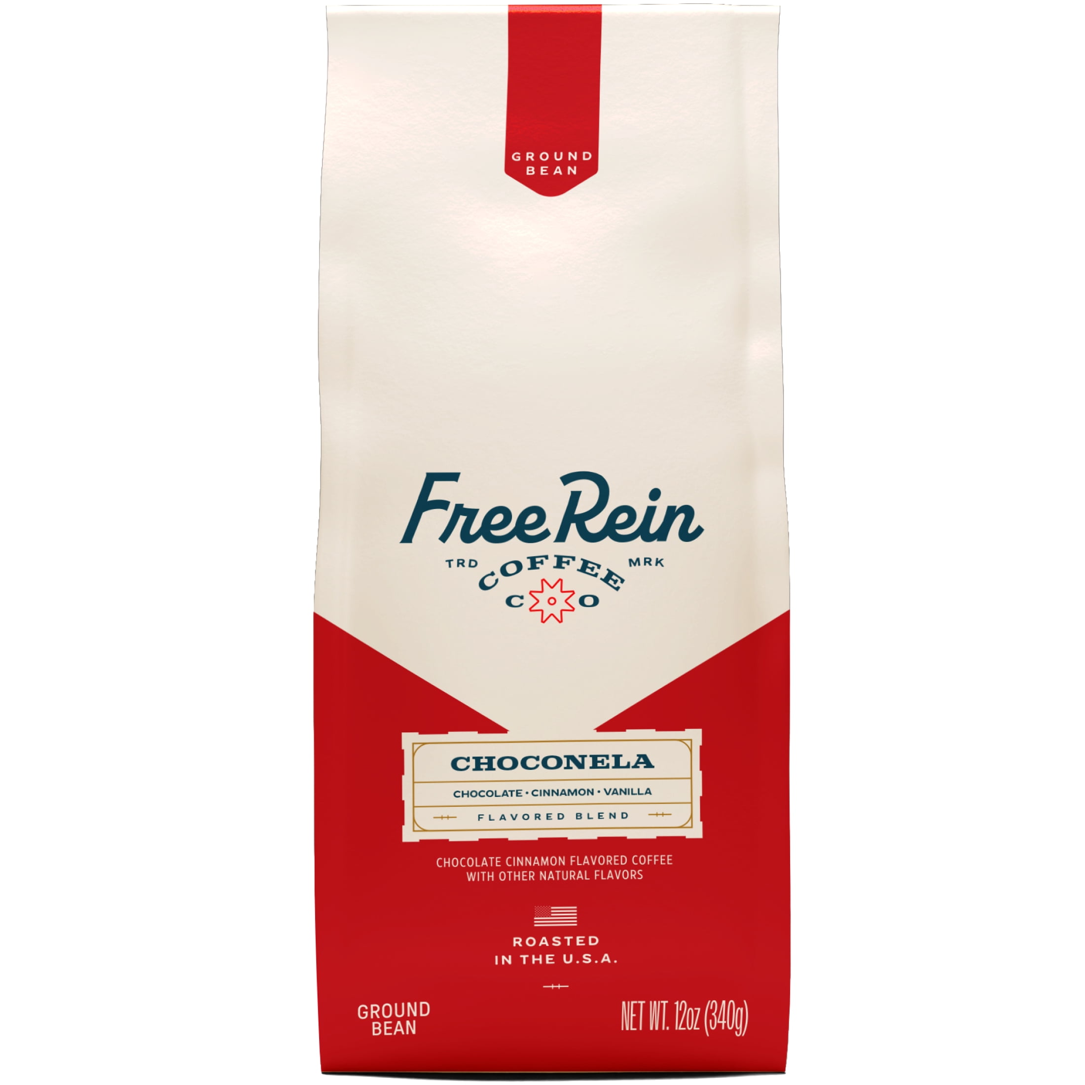 Free Rein Choconela Medium Roast 100% Arabica Ground Coffee 12oz Bag