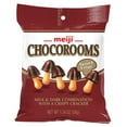 thumbnail image 1 of Chocorooms Crispy Crackers, Milk and Dark Chocolate Combination - 1.34 oz, Pack of 8 - Bite Sized Crackers in Fun Mushroom Shapes, 1 of 3