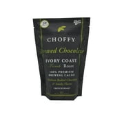 Choffy Brewed Cacao Coffee Alternative Substitute - 10 Oz Ivory Coast French Roast Flavor - Caffeine Free Brewed Cacao Ground Drinking for Dark Chocolate Lovers, Healthy Rich Chocolate Drink