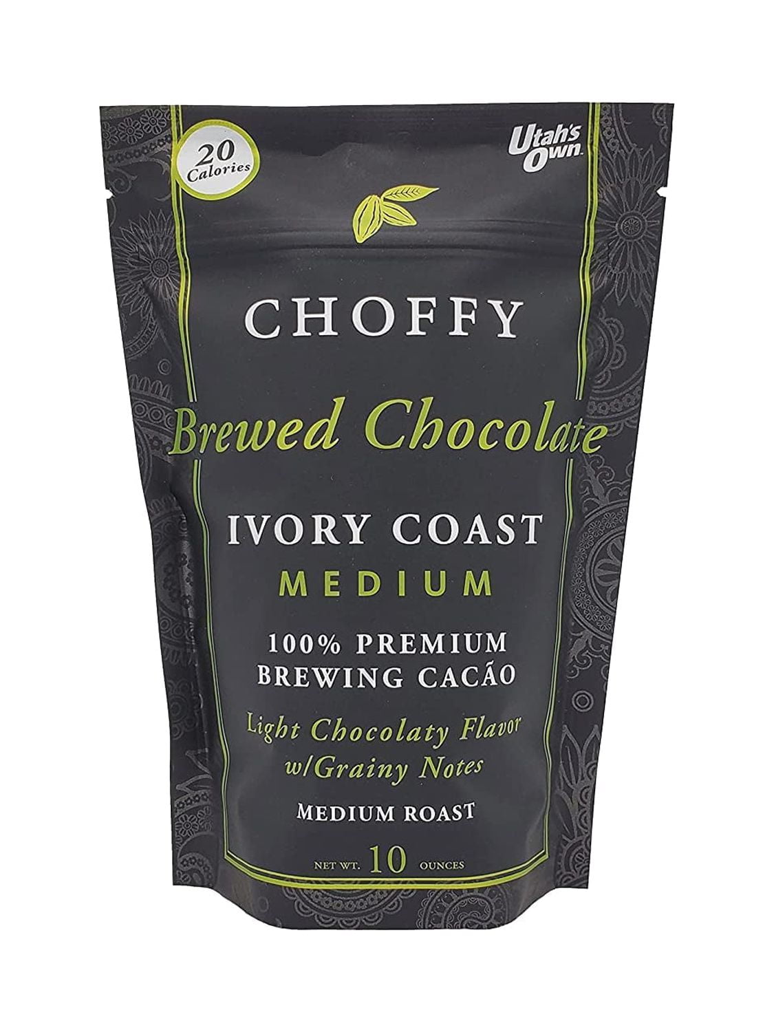 Choffy Brewed Cacao Coffee Alternative Substitute 10 Oz Ivory Coast