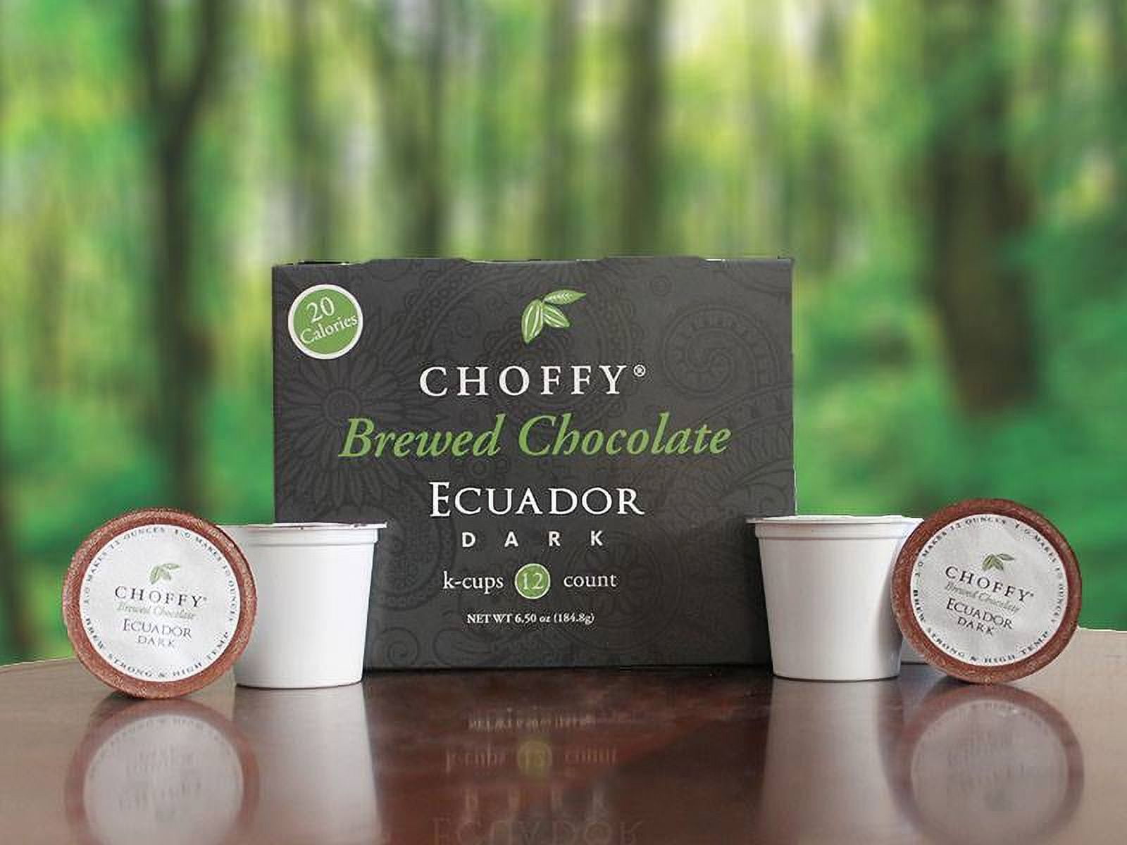 Choffy Brewed Chocolate Ecuador Dark 12 ct. Single Serve Cups