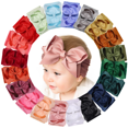 thumbnail image 1 of Choicbaby Baby Headbands with Big Bows Baby Girl Hair Accessories Infant Newborn Toddler Baby Bows and Nylon Headbands for Baby Girls-6",20 Pcs, 1 of 5