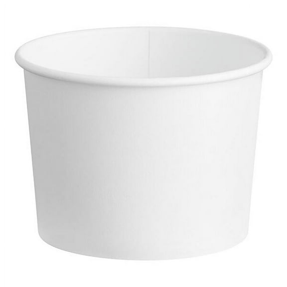 Choice 12 oz. White Double Poly-Coated Paper Food Cup - 50/Pack