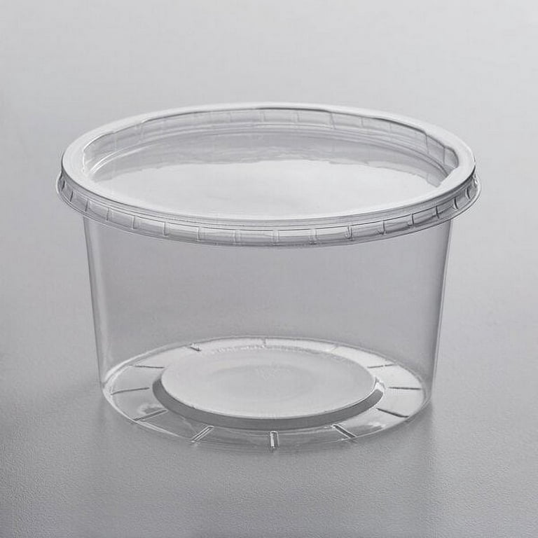 ChoiceHD 24 oz. Microwavable Translucent Plastic Deli Container