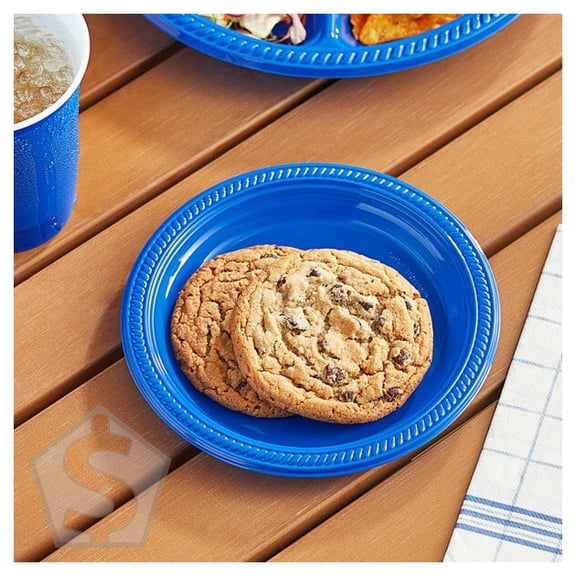 Choice 7" Blue Plastic Plate - 1,000/Case