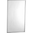 thumbnail image 1 of Choice Builder Solutions Bobrick B-165-1836 Contemporary Metal Wall Mirror | Glass Panel | Stainless Steel Framed Mirror Set Design | Mirrored Rectangle Hangs Vertical (18” x 36”), 1 of 8