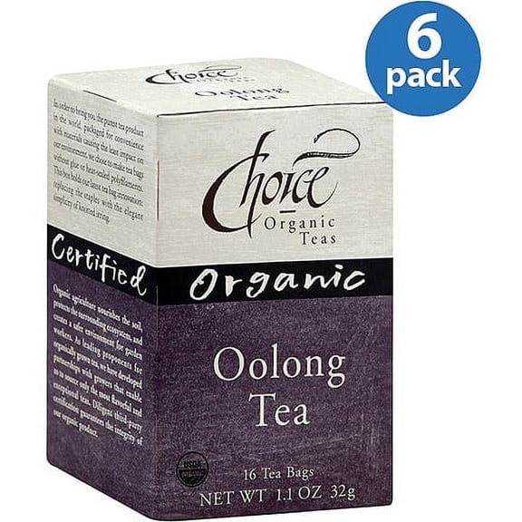 Choice Organic Teas Oolong Tea - 16 Tea Bags - Case Of 6