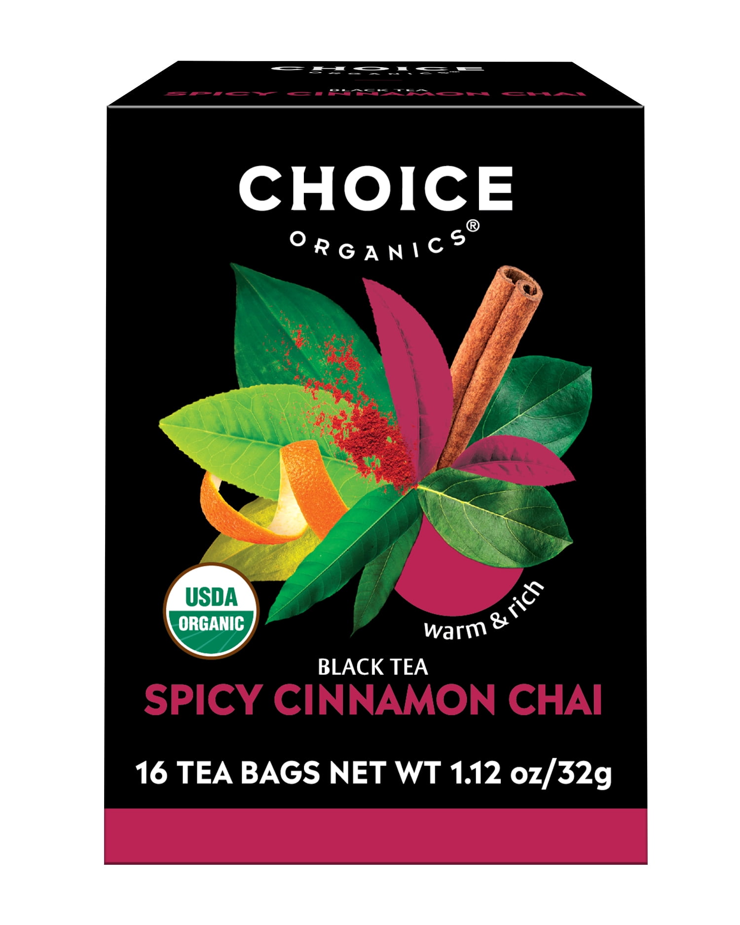 Choice Organics – Organic Spicy Cinnamon Chai Tea (6 Pack