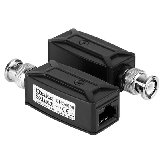 Choice Select (2) Composite Video Cat5e Extenders with BNC Termination by Skywalker (Black)