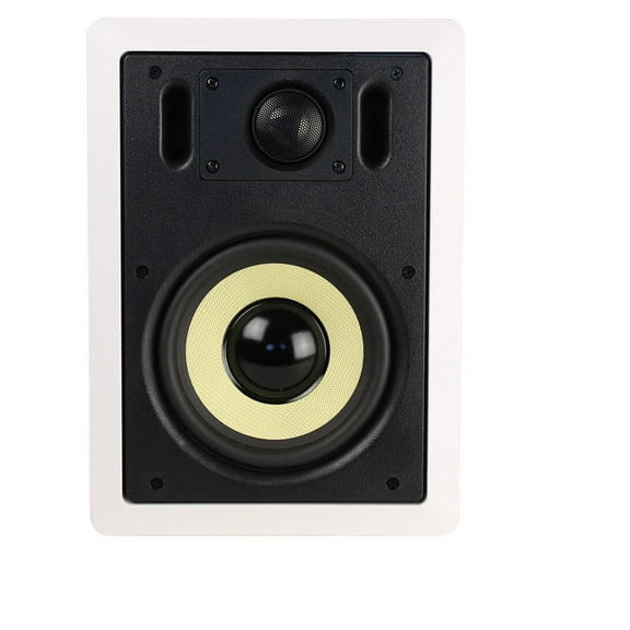 Choice Select Pair of 6.5" 8ohm 120W Max in-Wall Wired Speakers with Back Cover (White, New)