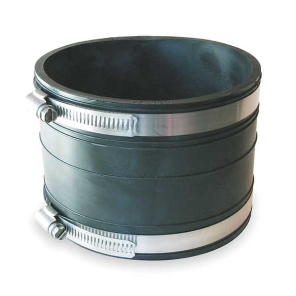 Choice Zoro 1060-44 4 in. PVC Flexible Pipe Coupling, Black