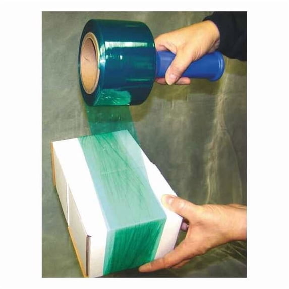Stretch Wrap, 3" W x 1000 ft. L, 80 ga, Cast Style, Green, Standard Duty