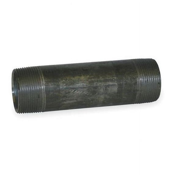Choice Zoro 1LML9 1.25 x 3 in. Threaded Black Pipe Nipple, Black