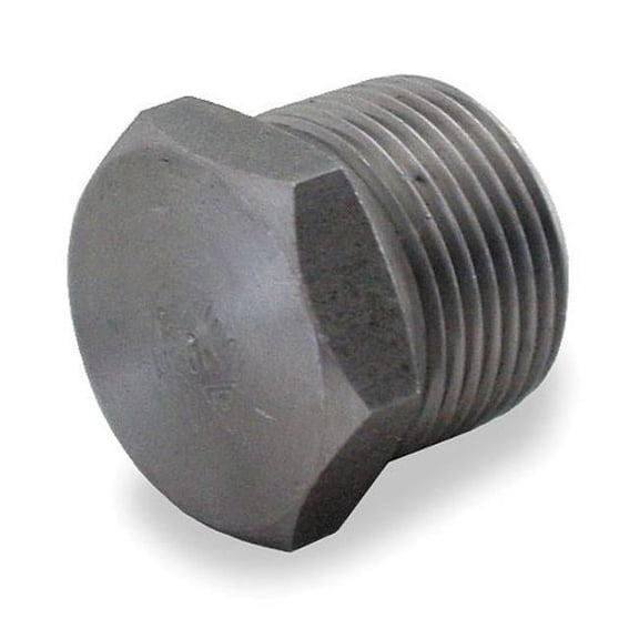 Hex Head Plug Hex Head Plug, 3/4" Pipe, MNPT, Black Forged Steel 1MNF6