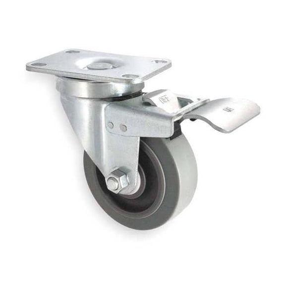 Manufacturer Varies Swivel Plate Caster,Rubber,4 in,300 lbC 1UHX5