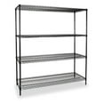 thumbnail image 1 of Wire Shelving Unit, 24"D x 72"W x 63"H, 4 Shelves, Black 2KPL8, 1 of 1
