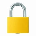 thumbnail image 1 of Lockout Padlock, Keyed Different, Aluminum, Yellow, 1 in Shackle Height, 1 5/16 in Body Width, 1 of 1