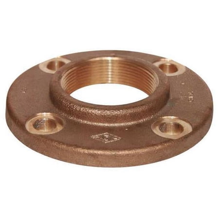 Red Brass Flange, FNPT, 2" Pipe Size 4TJK3