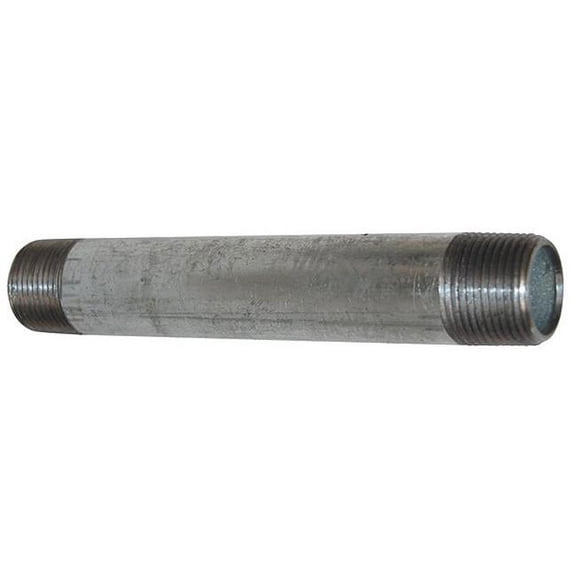 3/8" MNPT x 8" TBE Galvanized Steel Pipe Nipple Sch 40 562-080
